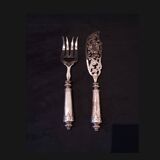 Napoleon III Style Silver Fish Serving Cutlery Set