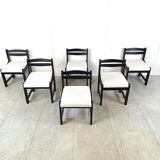 Set of 6 vintage chairs 70s