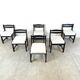 Lot de 6 chaises vintage années 70