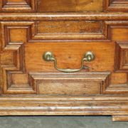 17th Century Antique Oak Commode with Two Rows of Drawers