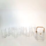 Servizio 11 Bicchieri con portaghiaccio, Tumbler Designer Cini Boeri Per Arnolfo Di Cambio.