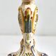 Hand-painted earthenware candle holder from Rouen, France twentieth century