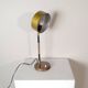 Chrome and ruby brass table lamp in the style of Oscar Torlasco, 1960s.