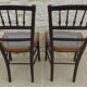 2 quality wooden caned chairs
