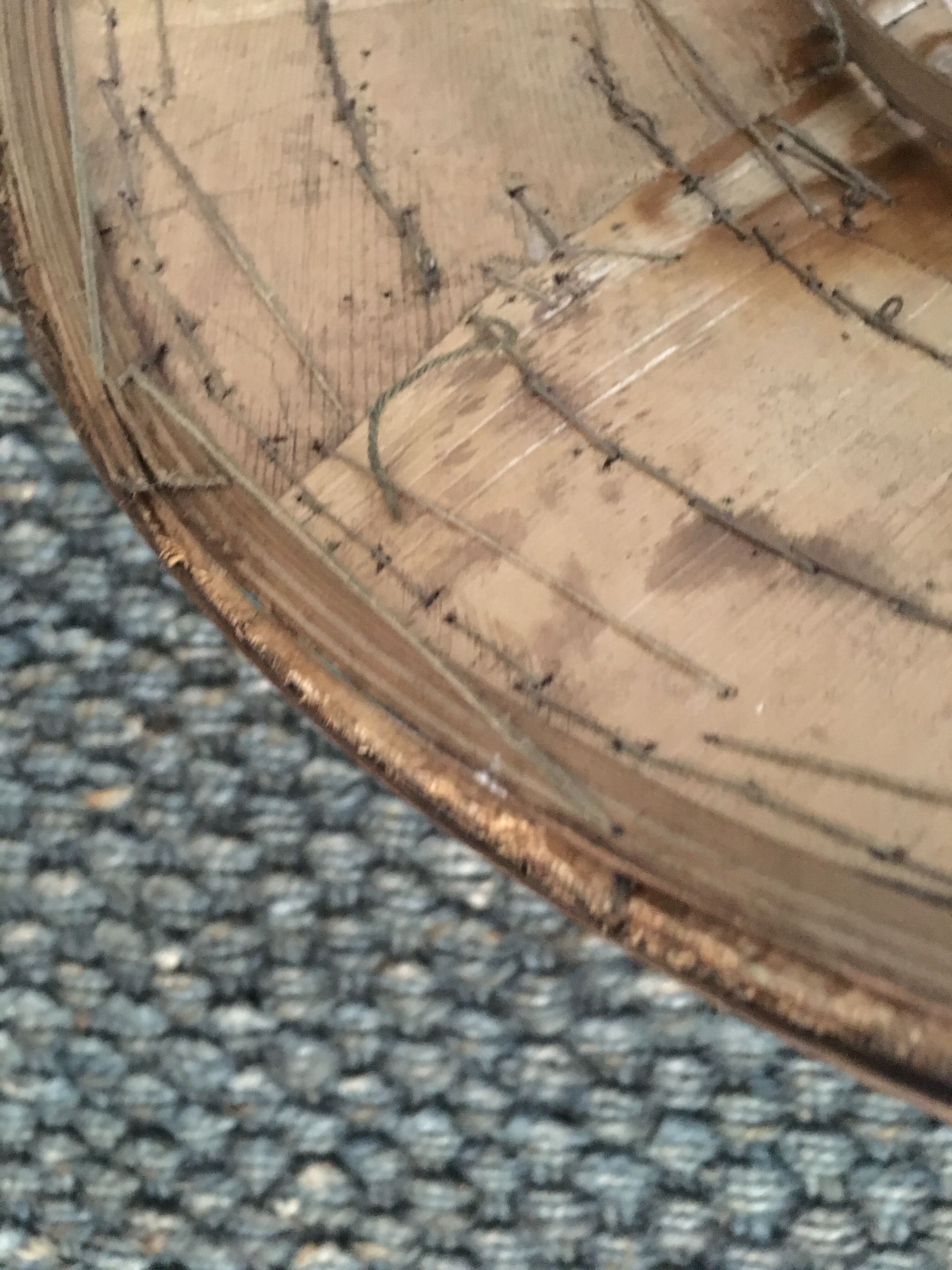 Asian straw and rattan hat