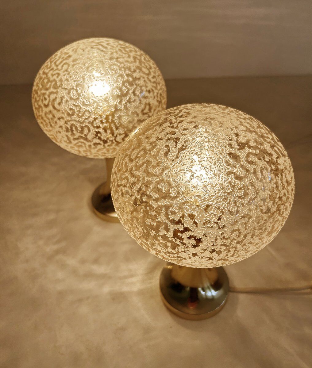 Pair Vintage Space Age table lamps, 1970s,