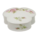 Boîte en céramique blanche déco roses – GIRAUD – Limoges France
