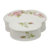 White ceramic box deco roses – GIRAUD – Limoges France