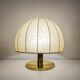 Brass table lamp with Cocoon shade, Italy, 1970s