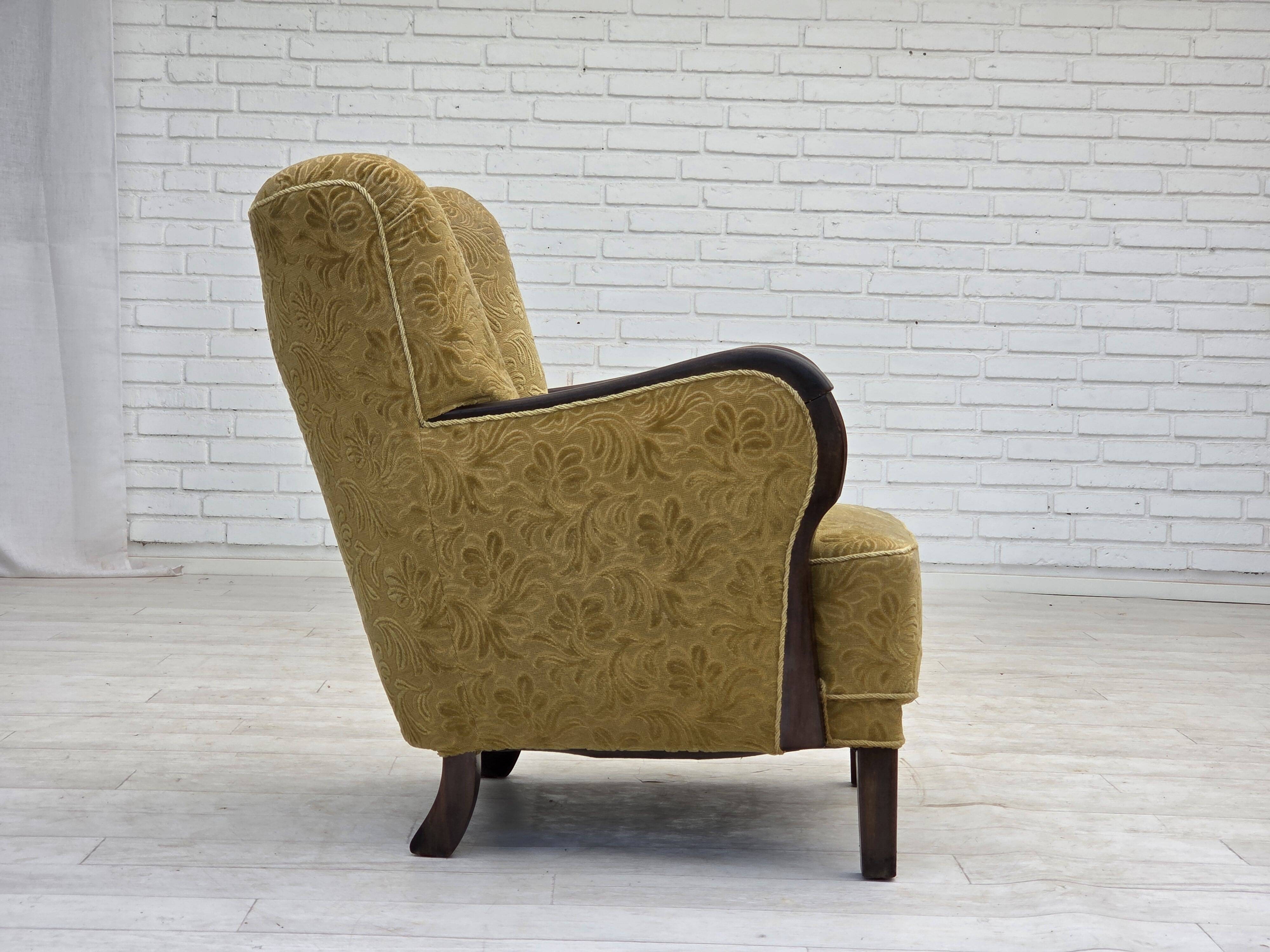 1960s, Danish design, armchair, original condition, furniture fabric.