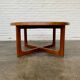 Vintage round teak coffee table by Niels Bach for Randers Møbelfabrik, 1960s