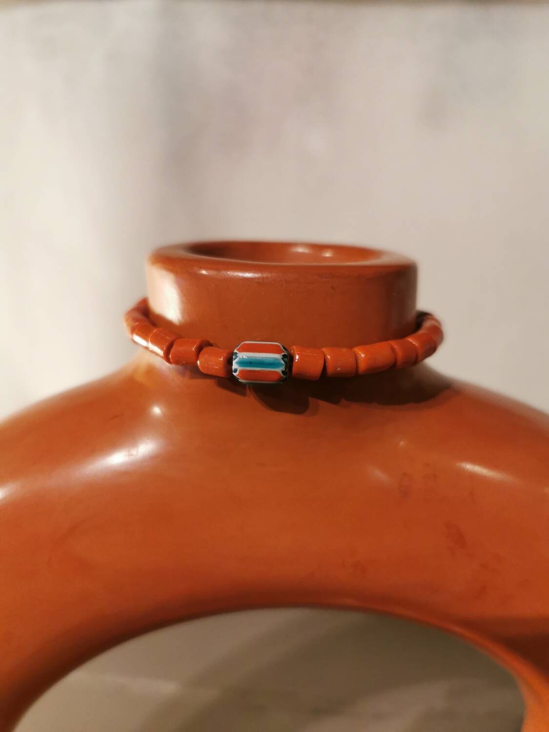Ring-shaped vase Tadelakt Morocco