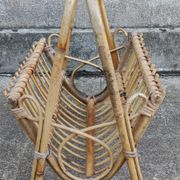 Vintage rattan magazine door