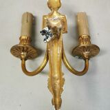 Louis xvi style bronze wall lamp