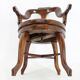 Chaise de barbier pivotante en hêtre restaurée des années 1920, Tchécoslovaquie
