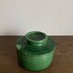 Foucart Jourdan Green glazed earthenware butter dish with water reservoir, 1960