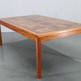 1980s Danish end-grain mosaic coffee table by Middelboe & Linduma for Tranekaer