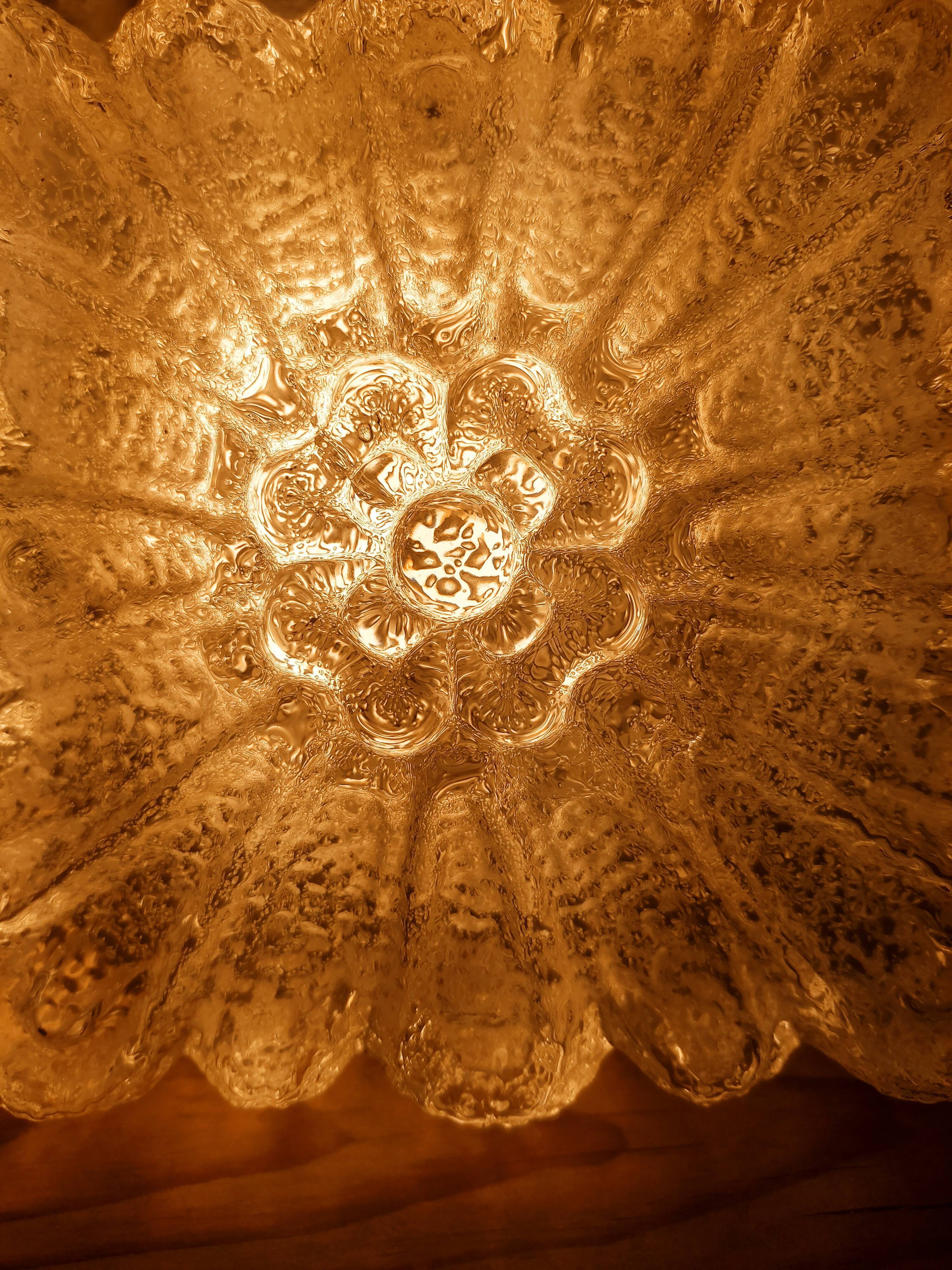 Textured glass ceiling lamp