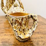 Rare Vallauris ceramic coffee service Sculptural design and u enamel