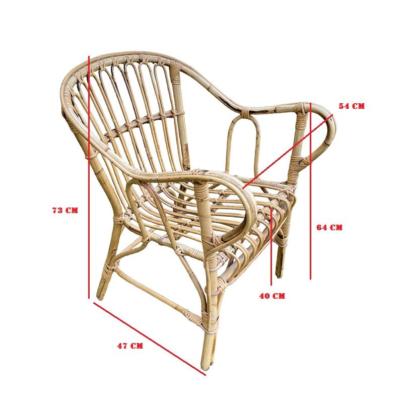 Rattan table and chair set