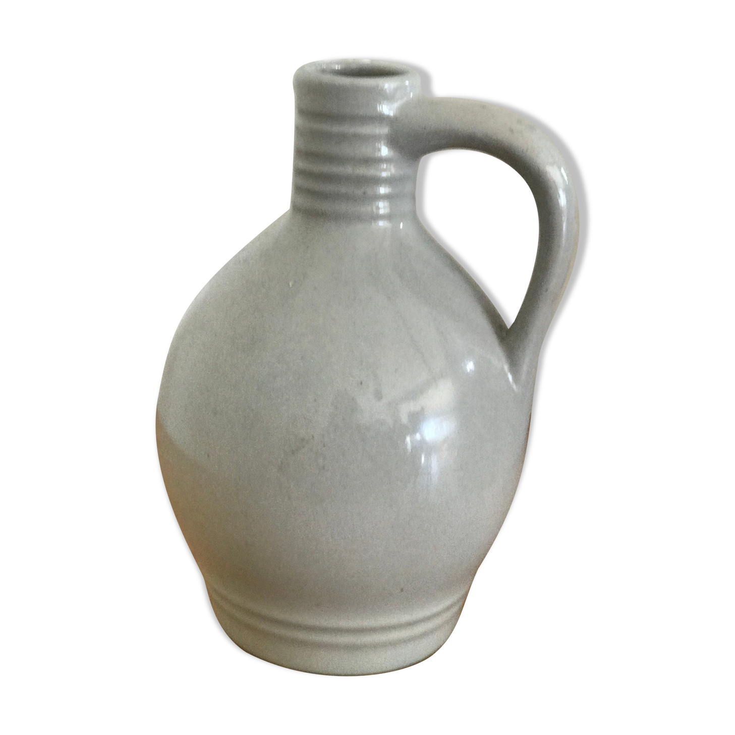 Pitcher with ceramic handle