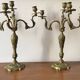 Pair of Louis XV style gilt bronze candlesticks / candelabras - H: 49 cm