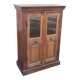 Small glass cabinet in old wood