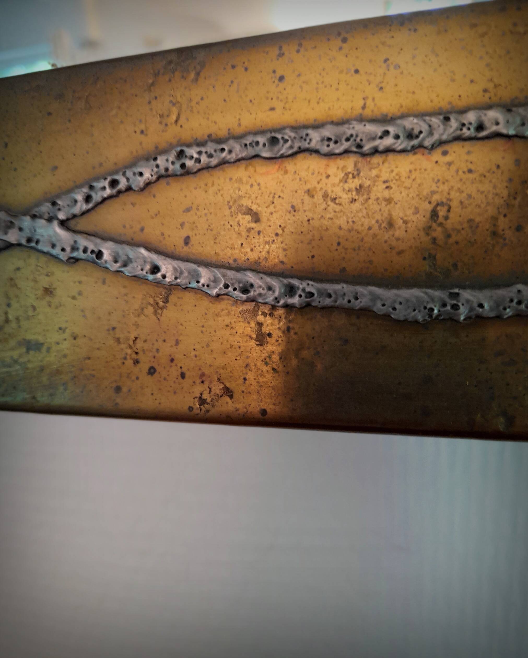 Brutalist brass mirror by Jean Goardere, France, 1970s