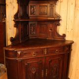 Pair of castle corner buffets XIXth