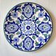 Pair of decorative ceramic plates from Nabeul, 1960s-1970s.