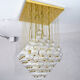 Venini mid century italian flushmount murano glass bubbles and brass chandelier