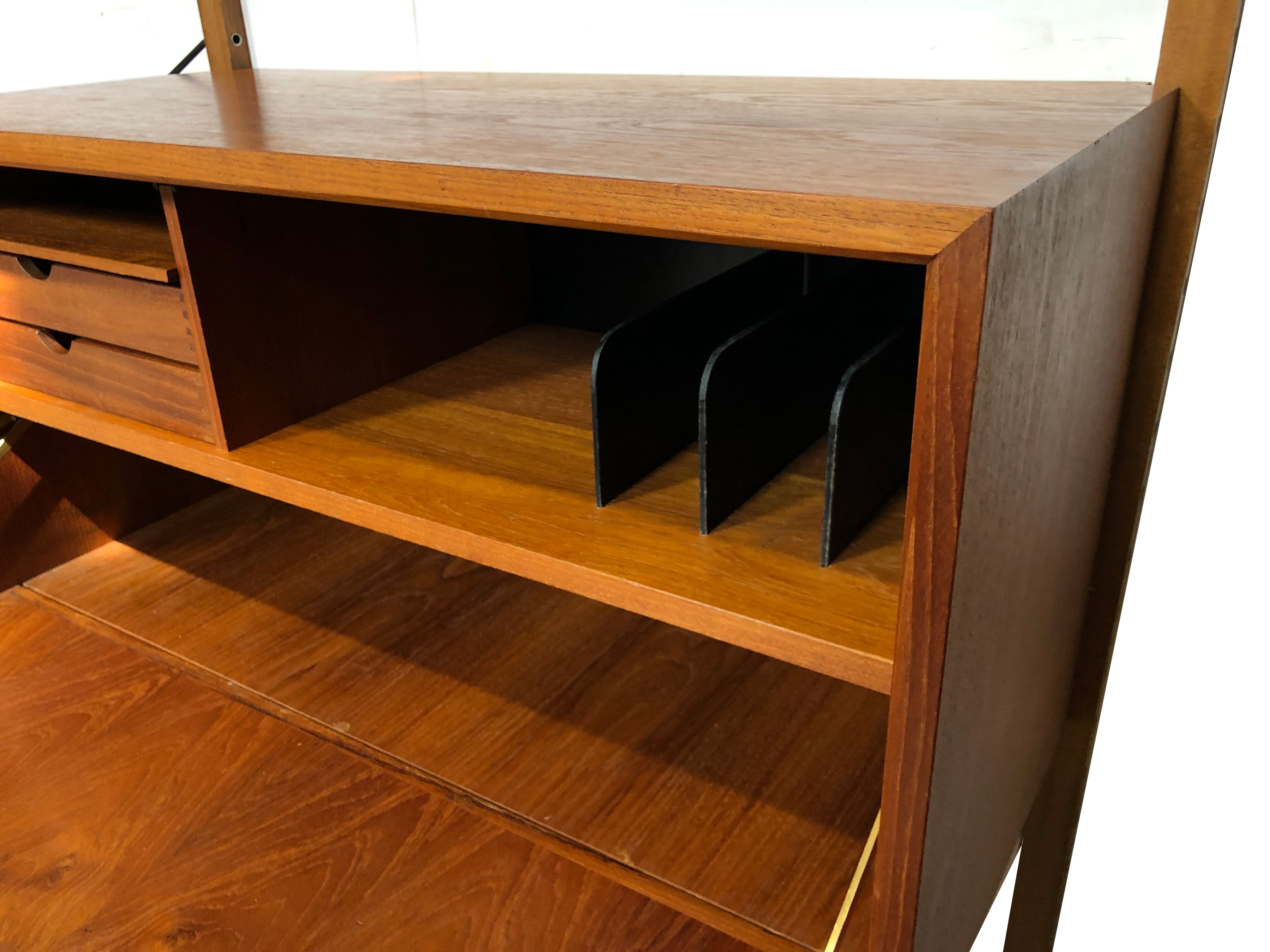 Vintage Poul Cadovius Royal System wall console from the 1960s