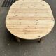 Table de repas ronde, ovale extensible scandinave en sapin poncé