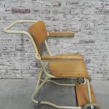 Vintage chair on wheels, wheelchair