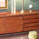 Mid-century sideboard in rosewood and chrome metal