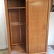 Compas feet cabinet 2 oak sliding doors - 50s