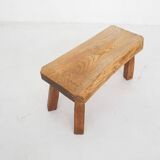 Solid oak side table, The Netherlands 1970's