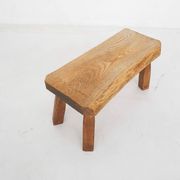 Solid oak side table, The Netherlands 1970's