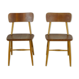 Set of 2 Scandinavian teak chairs 1960s