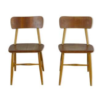 Set de 2 chaises scandinaves en teck années 1960