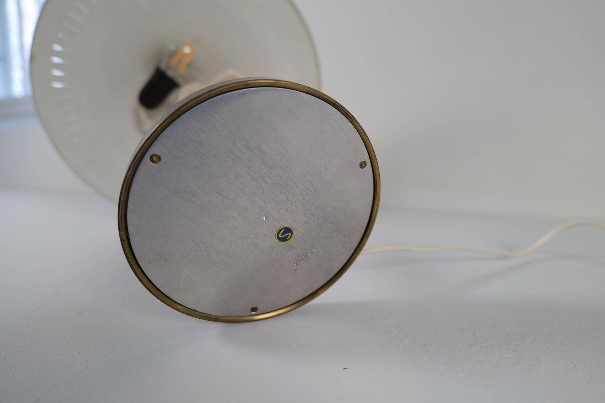 Mid-Century Modern Table Lamp by Bent Karlby Produced by Lyfa in Denmark, 1956