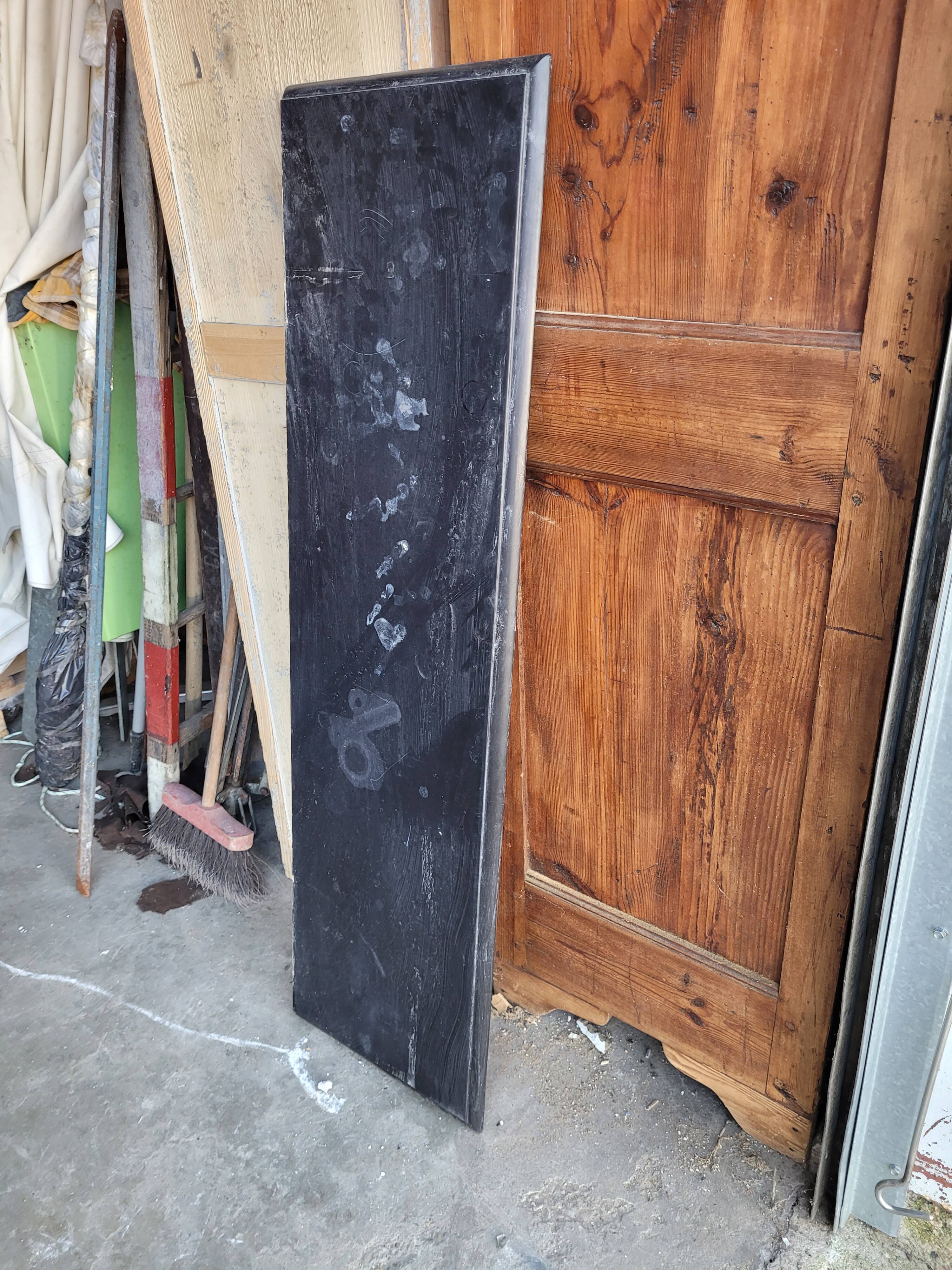 Belgian black marble fireplace without veining