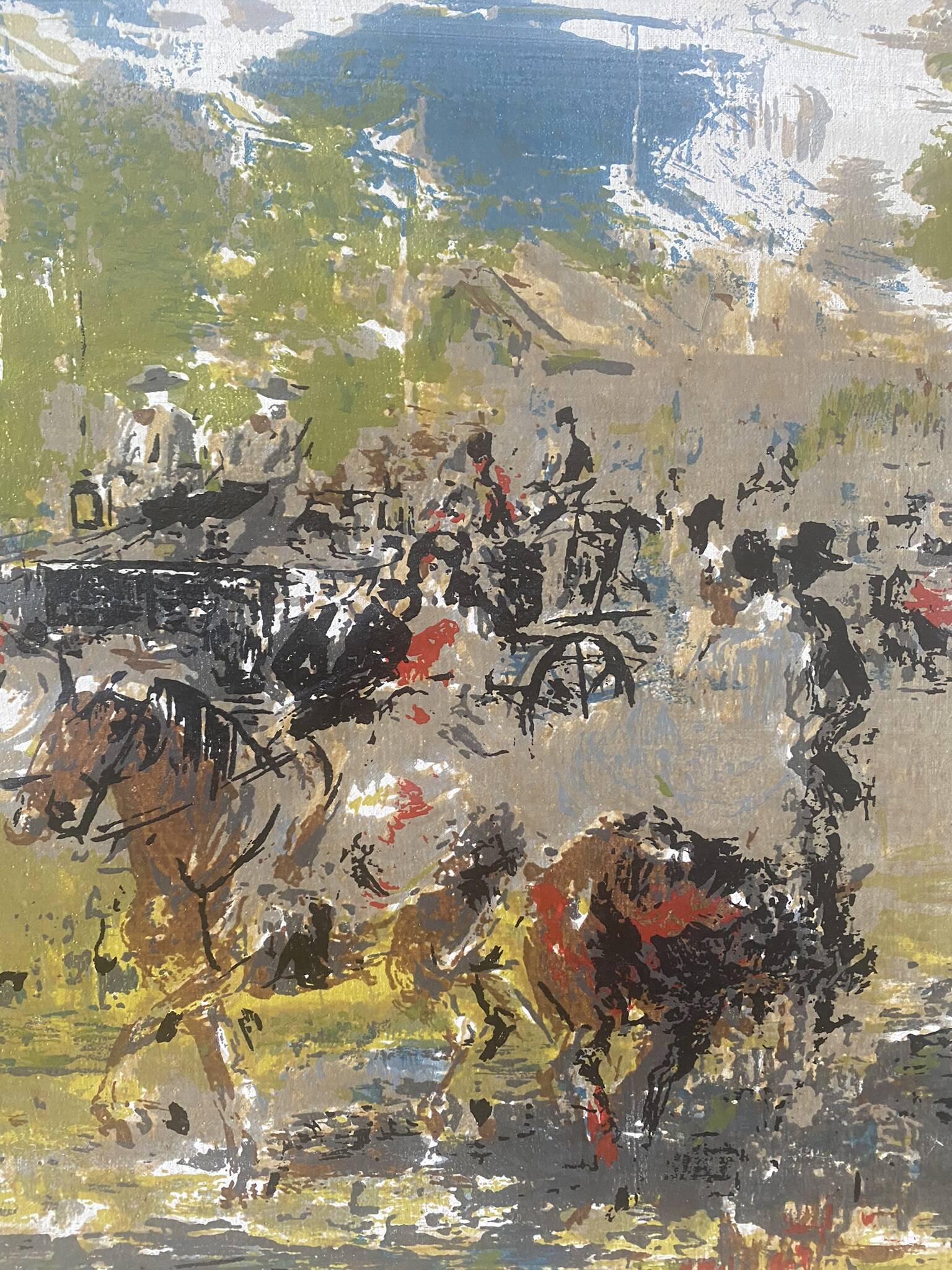 Scène de calèche du XXème siècle