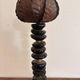 Lotus Pearl Candle Holder Vintage Brutalist Ethnic Metal