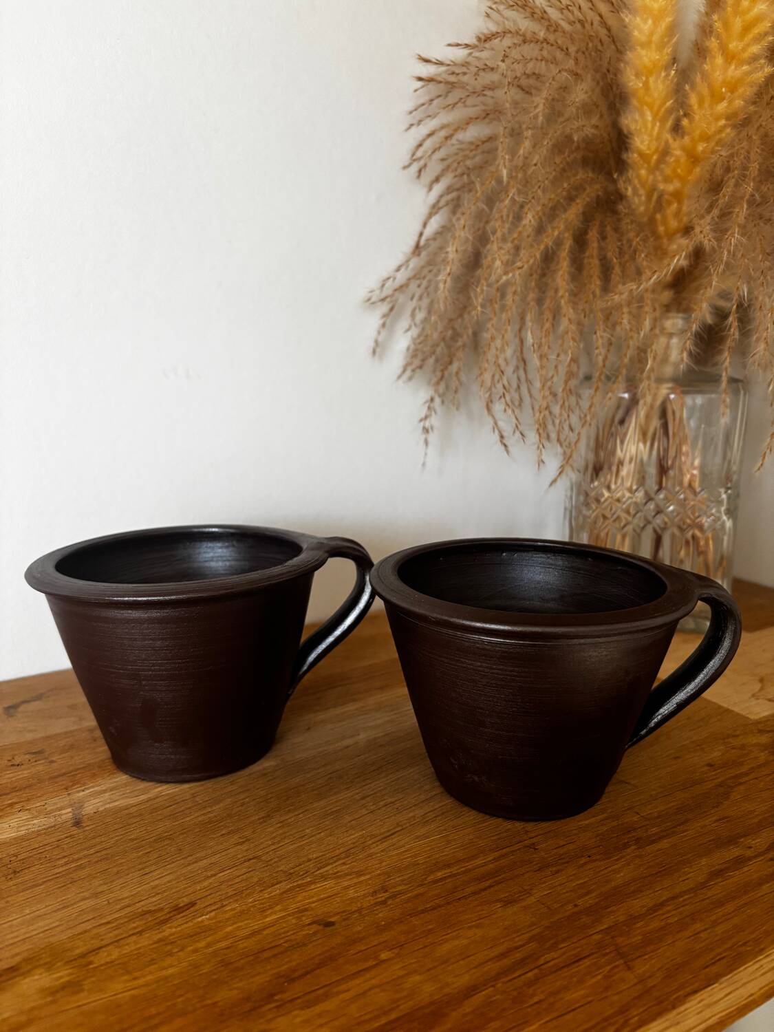 Set of two stoneware mugs Turgis Calvados