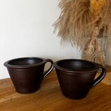 Set of two stoneware mugs Turgis Calvados