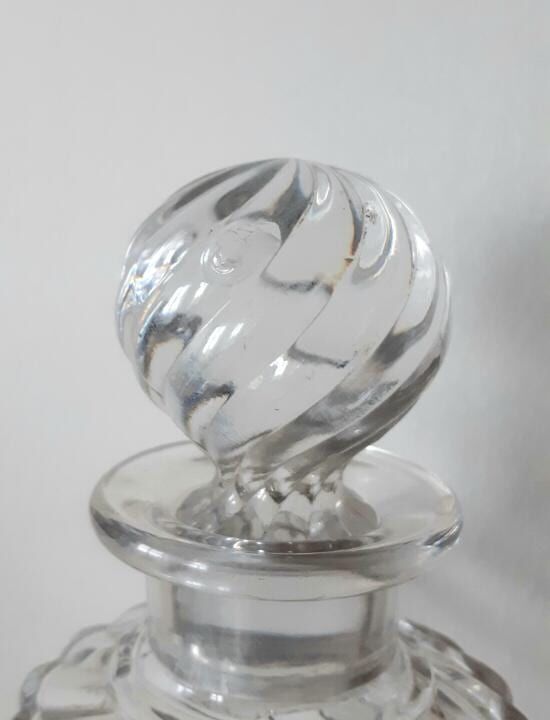 Trio de flacons cristal Baccarat modèle Bambou , vers 1910