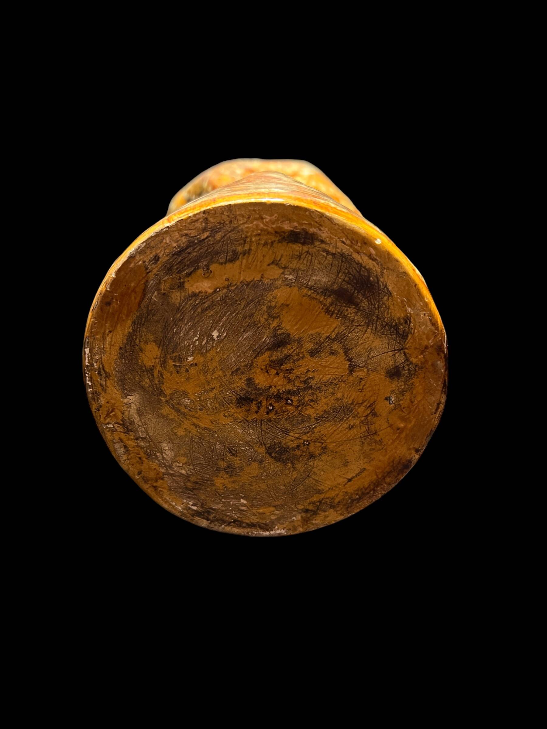 Orange ceramic vase