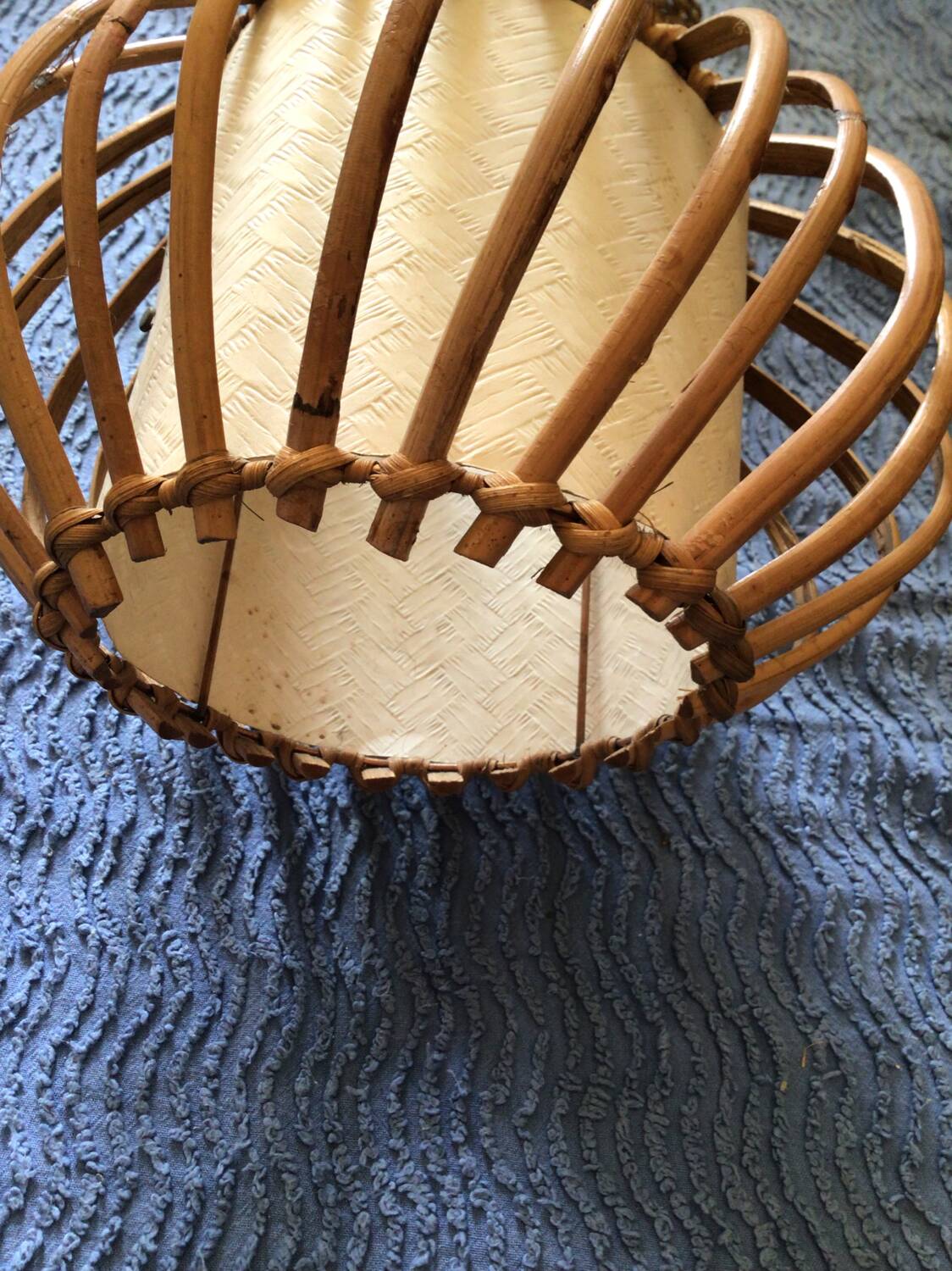 Vintage rattan pendant light