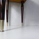 table de nuit chevet en bois laqué et laiton
